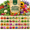 40 VEGETABLE AND FLOWER VARIETY SEEDS