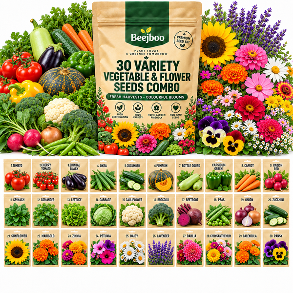 30 VEGETABLE AND FLOWER VARIETY SEEDS