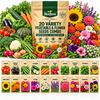 20 VEGETABLE AND FLOWER VARIETY SEEDS