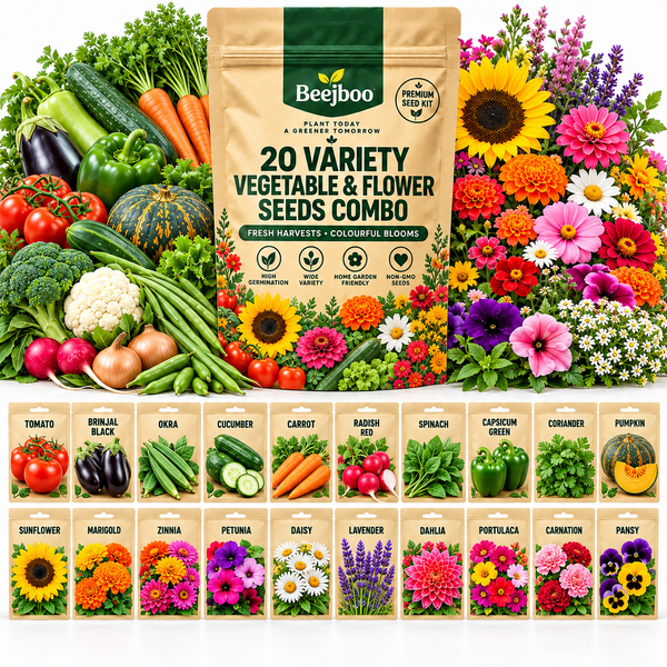 20 VEGETABLE AND FLOWER VARIETY SEEDS